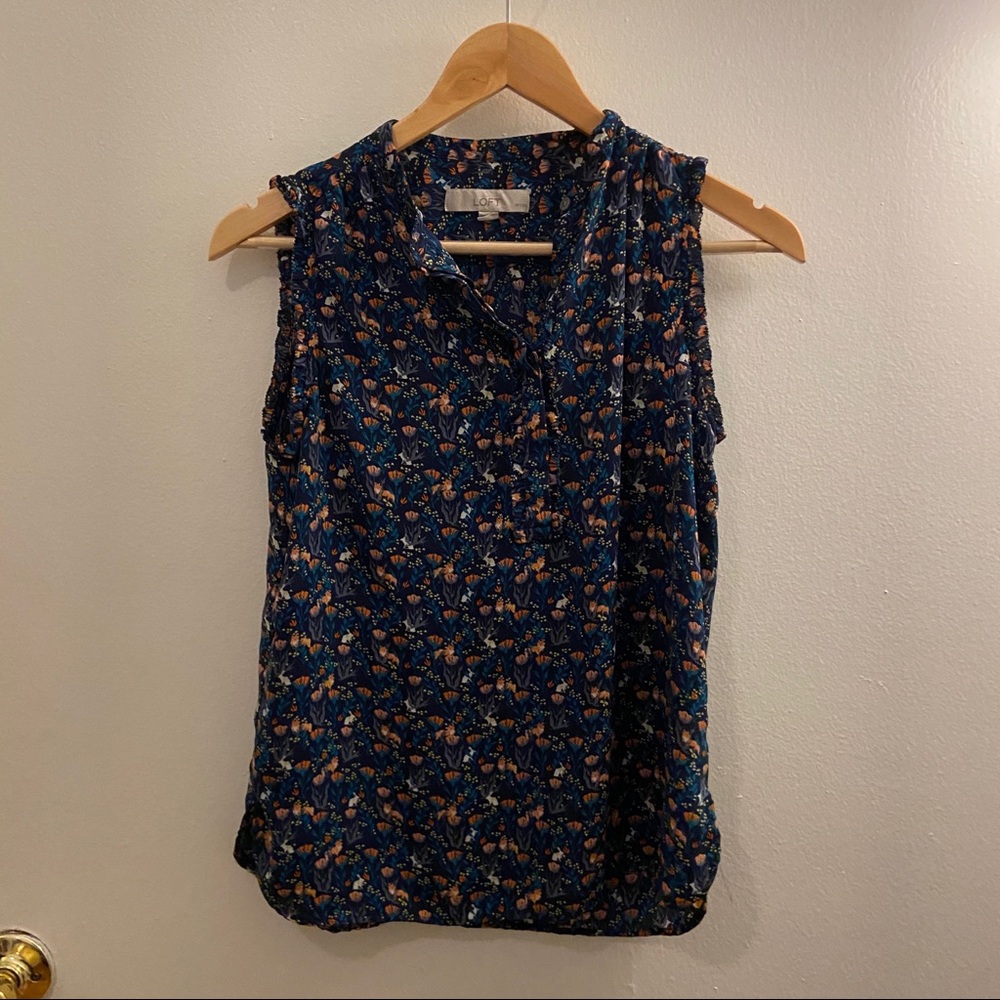 Cute Sleeveless Patterned Top from Loft